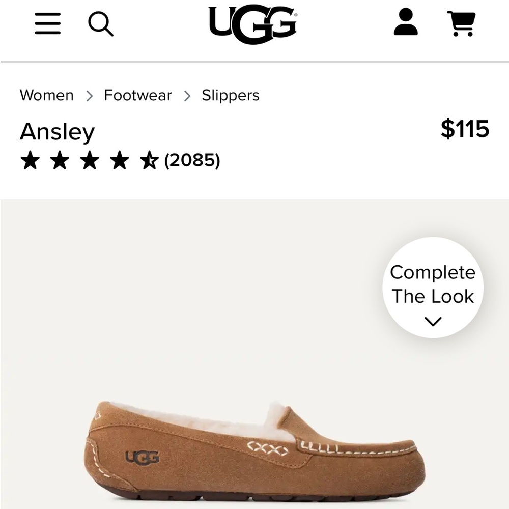 Brand new with BOX UGG Tan Ansley Moccasins